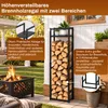 Ikodm Holzregal für Kamin mit Ablage und 3 Höhen, 45 × 32 × Produktbild-Vorschau 8