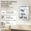 K-Möbel Vitrine suspendue en verre blanc (80x60x25 cm) avec Voir les images du produit 2