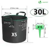 VOUNOT® 5er Pflanzsack 30L, Pflanztasche mit Produktbild-Vorschau 2
