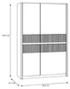 Armadio Forte OAK SQUERE 90 100, elegante armadio a 2 ante Anteprima dell’immagine prodotto 2