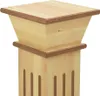 A close-up view of a wooden plant stand. Náhľad obrázku produktu