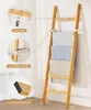 YORBAY Handtuchleiter Handtuchhalter Bambus 5 Haken und 2 Produktbild-Vorschau 4