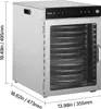 A stainless steel food dehydrator with multiple trays, shown from a three-quarter angle. Podgląd zdjęcia produktu