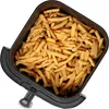 A top-down view of an air fryer basket filled with french fries. Produktbild-Vorschau