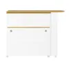 A white and wood kitchen island with storage. Anteprima dell’immagine prodotto