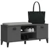 Schuhbank VIKEN Anthrazit 106x35x45 cm Holzwerkstoff Produktbild-Vorschau 4