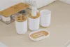 Koopman Porte-brosse à dents blanc + bambou Voir les images du produit 12