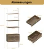 COSTWAY 6-stöckiges Leiterregal mit 2 Schubladen, 184 cm Produktbild-Vorschau 2
