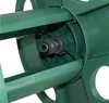 A close-up view of the inlet connector on a green plastic hose reel. Náhled obrázku produktu