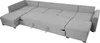 A light gray sectional sofa, partially unfolded into a bed, shown from a slightly elevated side angle against a white background. Náhled obrázku produktu