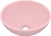 vidaXL Luxus-Waschbecken Rund Matt Rosa 32,5x14 cm Keramik Produktbild-Vorschau 3