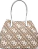 GUESS Damen Shopper Vikky Latte Logo/White Produktbild-Vorschau 33