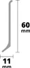 AP38/2 soklová lišta ACARA, PVC briliant bílá, 60 mm, 2,7 m Náhled obrázku produktu 4