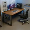 Gaming-Schreibtisch Dunkle Buche Modern Mit Regal Produktbild-Vorschau 3