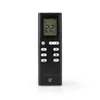 A black remote control for an air conditioner is shown against a white background. Produktbild-Vorschau