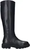 A single black leather boot shown from the side. Produktbild-Vorschau