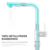 A diagram showing the internal water flow of a faucet. Produktbild-Vorschau