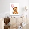 Leinwand Bilder 50x70 cm - Kinder Ballon - Löwe - Rosa, Produktbild-Vorschau 4