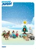 A Playmobil Junior Advent Calendar set with various figures and animals arranged in a snowy winter scene. Podgląd zdjęcia produktu