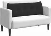vidaXL Cuscino per la schiena Nero 140 x 24 x 50 cm Velluto Anteprima dell’immagine prodotto 3