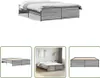 The Living Store Bettgestell Grau Sonoma 140x200 cm Produktbild-Vorschau 1