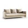 A beige sofa with three cushions is shown against a white background. Podgląd zdjęcia produktu