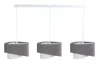 Pendelleuchte Stoff E27 H: max. 94 cm in Weiß Grau Silber Produktbild-Vorschau 2