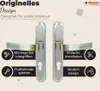 A product image showcasing door handles with feature callouts. Produktbild-Vorschau
