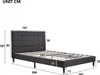 Merax Polsterbetten 140x200cm Doppelbett aus Leinen, Produktbild-Vorschau 7