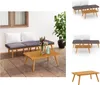 vidaXL 4-tlg. Garten-Lounge-Set mit Kissen Massivholz Produktbild-Vorschau 1