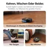 Collage of images showing a robot vacuum cleaner in different modes and settings. Produktbild-Vorschau