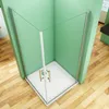76x80x195cm Duschkabine Eckzugangstür mit Antikalkglas Produktbild-Vorschau 5