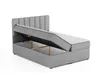 Boxspringbett ROCK 160x200 Velour Hellgrau  H4 Produktbild-Vorschau 5