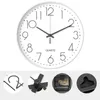 horloge murale argentée de 30 cm, à piles, silencieuse et Voir les images du produit 1