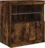 vidaXL Sideboard mit LED-Leuchten Räuchereiche 142,5x37x67 Produktbild-Vorschau 11