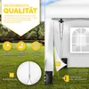 tillvex Pavillon 3x3m blanc étanche à l'eau avec 4 parties Voir les images du produit 5