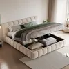 Merax Lit rembourré 140x190cm avec rangement hydraulique, Voir les images du produit 1