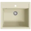 Évier de cuisine Granit Seul lavabo Beige Voir les images du produit 1