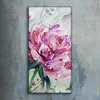 Wanduhr Bürouhr Leinwand Bild 30x60 Gemälde Blumen Produktbild-Vorschau 2