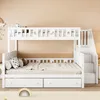 Sweiko Lit d'enfant 90x200/140x200cm, lit superposé en bois Voir les images du produit 3