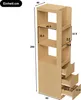 Merax schmales 200 cm Bücherregal mit 3 offenen Fächern und Produktbild-Vorschau 3