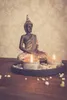 Buddha mit Teelicht 22cm Deko-Statue Deko-Figur Produktbild-Vorschau 3