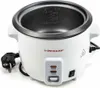 A white electric rice cooker is shown from a slightly elevated front-side angle against a white background. Produktbild-Vorschau