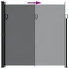 vidaXL Tenda laterale estensibile nera 200x500 cm Anteprima dell’immagine prodotto 5