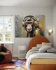 Leinwandbild Małpa W Słuchawkach Muzyka 100x70 Feeby Gelb Produktbild-Vorschau 2