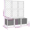 vidaXL Sadzarka z kratką brązowa 120x40x136 cm PP Podgląd zdjęcia produktu 8