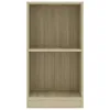 vidaXL Bücherregal Sonoma-Eiche 40x24x75 cm Holzwerkstoff Produktbild-Vorschau 8