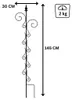 DanDiBo Rankhilfe Rankgitter Metall 145 cm Kletterhilfe Produktbild-Vorschau 2