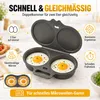 Mikrowellen-Eierkocher 2er Set, 2-Kammer Eierpochierer aus Produktbild-Vorschau 2