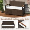 Banc de jardin 2 places COSTWAY en polyrotin avec espace de Voir les images du produit 5